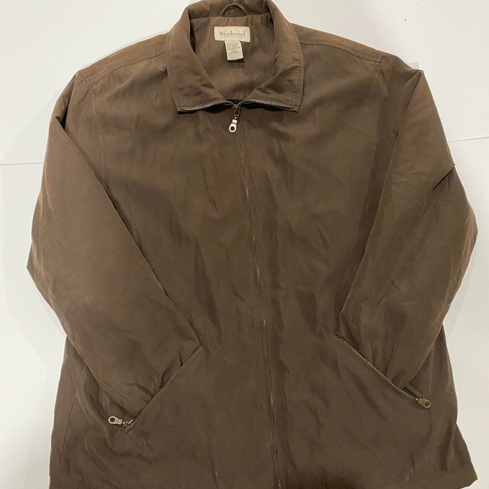 Westbound Men's Mock Neck Snap Front Strap Sleeve Winter Coat Jacket M